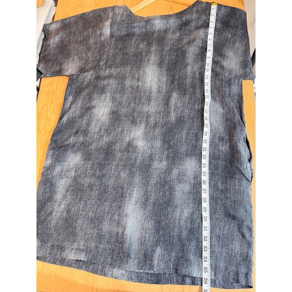 Eileen Fisher Womens Tunic Dress Top Silk Cotton Lagenlook Size L Gray - Picture 10 of 10